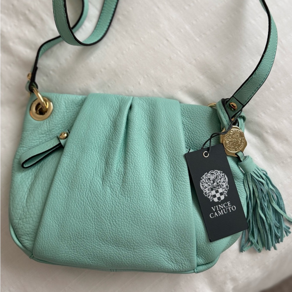 Vince Camuto Mint Green Leather Crossbody Bag